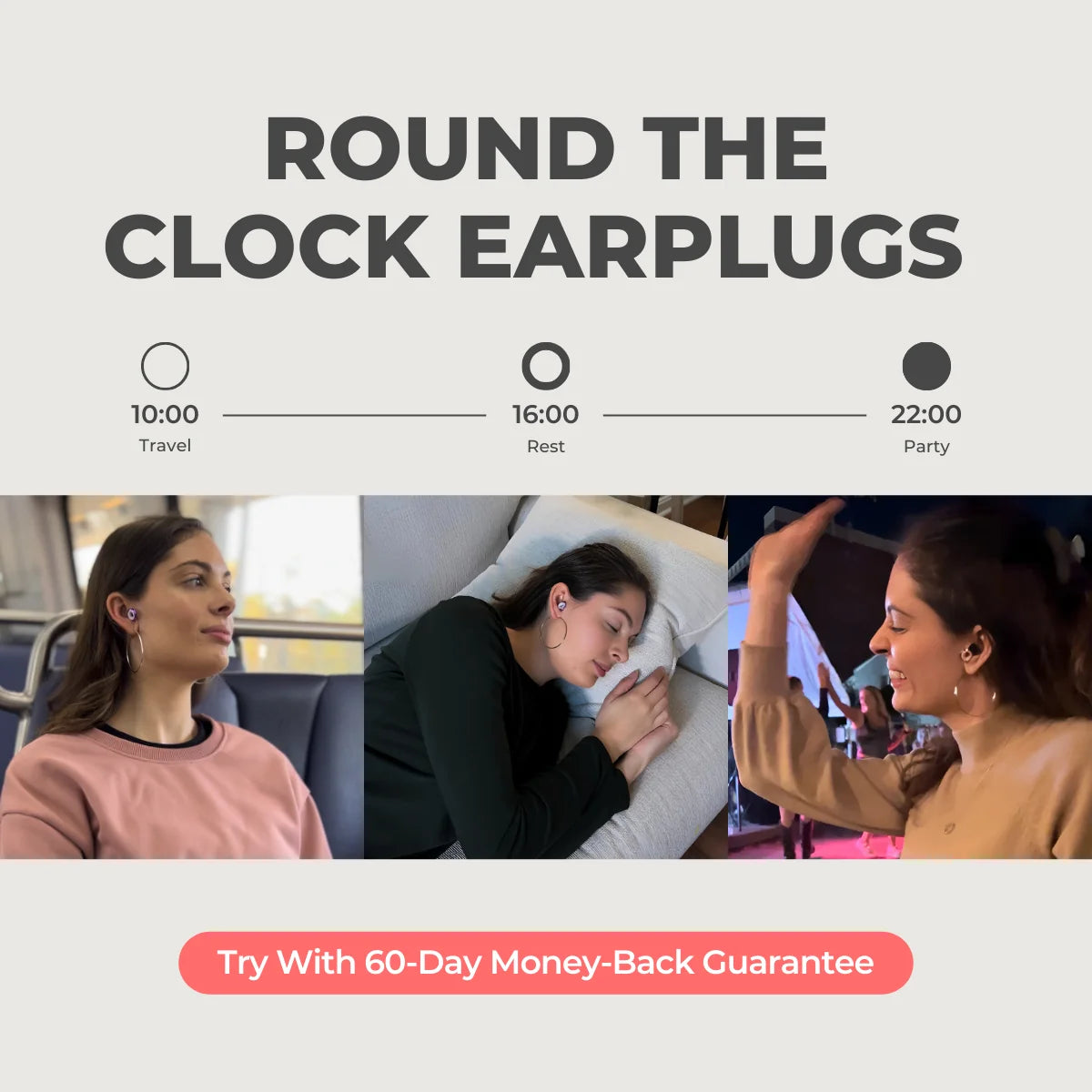FlyHugz® Noise Reducing Travel Earplugs (Retail)