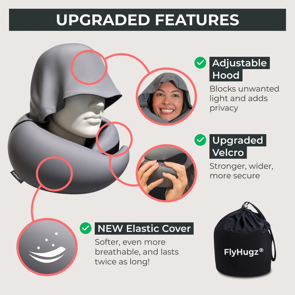 FlyHugz® 2.0 Hooded Travel Pillow (Retail)